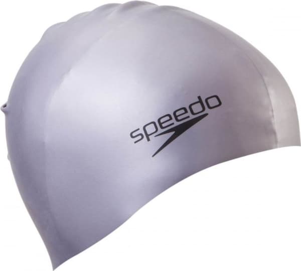 Speedo Plain Moulded Silicone, Grå, Caps, Unisex, Svømming, One Size, Spesifikk