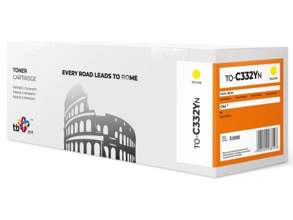 Toner TB Print Keltainen korvaava C332 (TO-C332YN) (TO-C332YN)