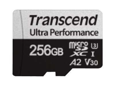 Transcend 340S - Flashminnekort - 256 GB - A2 / Video Class V30 / UHS-I U3 / Class10 - microSDXC
