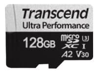 Transcend 340S - Flashminnekort - 128 GB - A2 / Video Class V30 / UHS-I U3 / Class10 - microSDXC