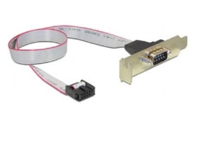 Gembird CC-DB9ML-01 - Seriell panel - DB-9 (hona) till 10 pin IDC - 40 cm - platt, tumskruvar