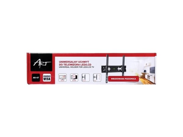 ART AR-47 - Konsol - för platt panel - metall - svart - skärmstorlek: 23"-55" - väggmonterbar