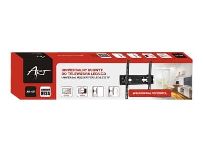 ART AR-47 - Konsol - för platt panel - metall - svart - skärmstorlek: 23"-55" - väggmonterbar