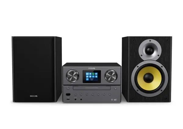 Philips | TAM8905/10 - Mikrosystem - DAB+/Bluetooth/CD/Spotify Connect - 2 x 50 Watt (Totalt) - Sort