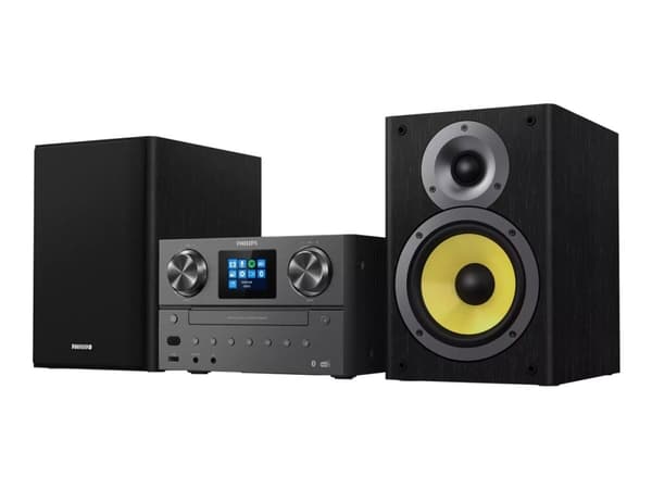 Philips | TAM8905/10 - Mikrosystem - DAB+/Bluetooth/CD/Spotify Connect - 2 x 50 Watt (Totalt) - Sort