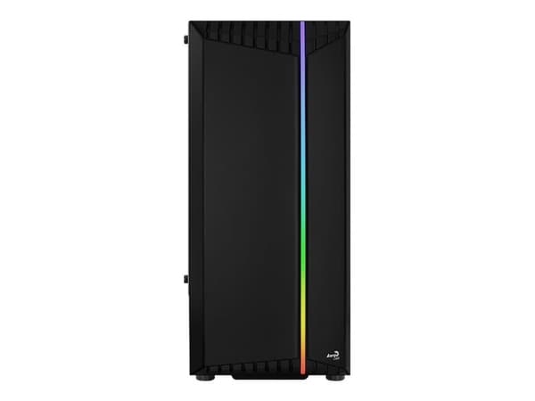 AeroCool PGS V Series Bionic - Tempered Glass Edition - mid tower - ATX - ingen strömförsörjning (ATX) - svart - USB/ljud Svart