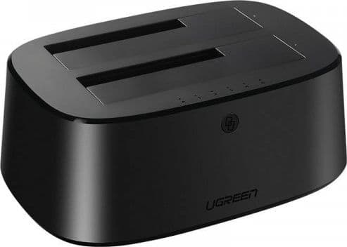 Ugreen 2,5"/3,5" SATA-dokkingstasjon - USB 3.2 Gen 1 CM198 (50857) Sort