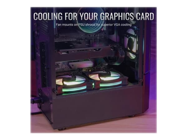 AeroCool Quantum Mesh - MDT - ATX - sidepanel med vindue (hærdet glas) - ingen strømforsyning (ATX) - sort - USB/Lyd
