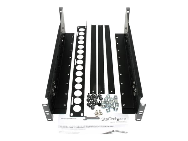 StarTech.com 3U Universal Server Rack Rails - TAA Compliant Fixed Mounting Rails - 19" Adjustable Depth Rack Mount Rails (UNIRAILS3U) - Rackskena - s