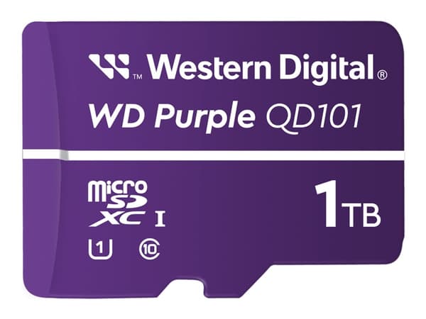 WD Purple WDD100T1P0C - Flash-minnekort - 1 TB - UHS-I U1 / Class10 - microSDXC - lilla