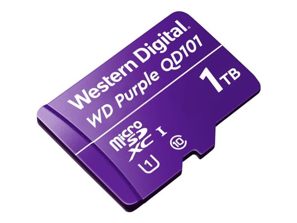 WD Purple WDD100T1P0C - Flash-minnekort - 1 TB - UHS-I U1 / Class10 - microSDXC - lilla