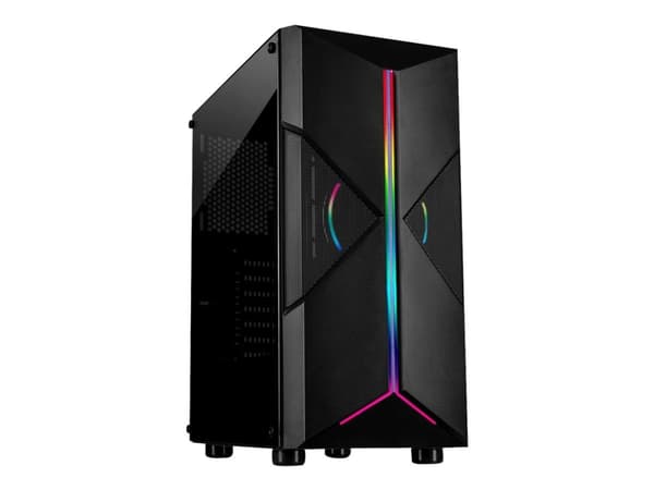 Inter-Tech IT-3306 CAVY, Tower, PC, Musta, ATX, ITX, mikro ATX, Akryyli, Multi