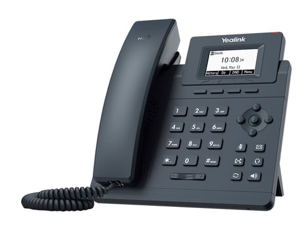 Yealink SIP-T30P - VoIP-telefon - 5-veis anropskapasitet - SIP, SIP v2, SRTP - klassisk grå Sort