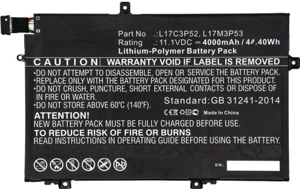CoreParts - Batteri til bærbar PC - litiumion - 4000 mAh - 44.4 Wh - svart - for Lenovo ThinkPad L480 20LS