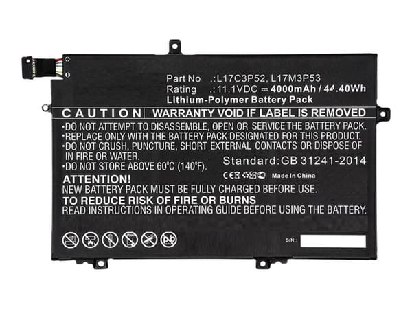 CoreParts - Batteri til bærbar PC - litiumion - 4000 mAh - 44.4 Wh - svart - for Lenovo ThinkPad L480 20LS