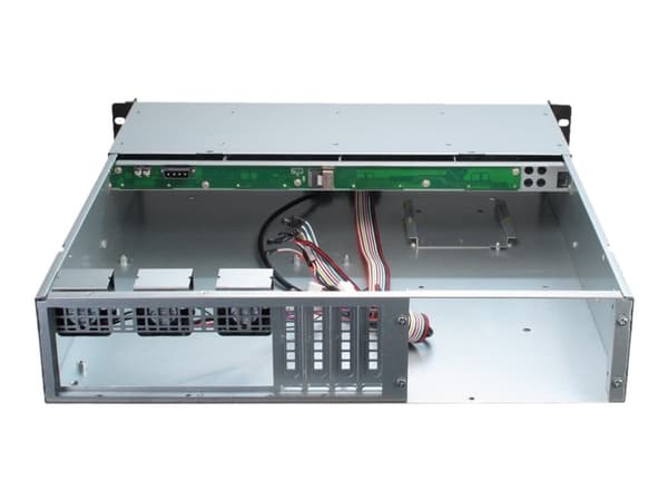 Inter-Tech IPC 2U-2404L - Rackmonterbar - 2U - micro ATX - SATA/SAS - hot-swap - ingen strømforsyning (ATX / PS/2) - USB