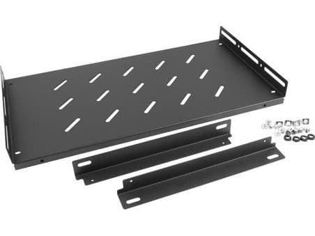 Lanberg - Rack-hylle - svart, RAL 9004 - 1U - 19"