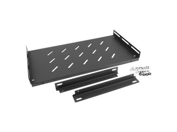 Lanberg - Rack-hylle - svart, RAL 9004 - 1U - 19"