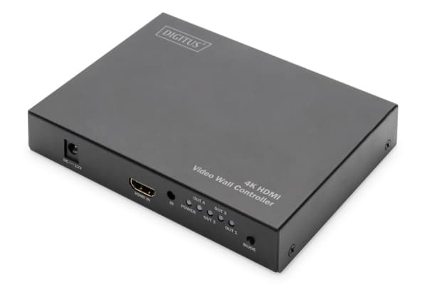 DIGITUS - Videoveggkontroller - HDMI - HDMI - HDMI - 4 x HDMI - svart