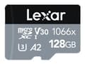 Miniatyrbilde 3 av 5: Lexar Professional SILVER series - Flashminnekort (microSDXC til SD-adapter inkludert) - 128 GB - A2 / Video Class V30 / UHS-I U3 / Class10 - 1066x -