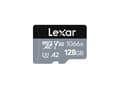 Miniatyrbilde 4 av 5: Lexar Professional SILVER series - Flashminnekort (microSDXC til SD-adapter inkludert) - 128 GB - A2 / Video Class V30 / UHS-I U3 / Class10 - 1066x -