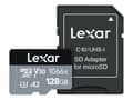 Miniatyrbilde 2 av 5: Lexar Professional SILVER series - Flashminnekort (microSDXC til SD-adapter inkludert) - 128 GB - A2 / Video Class V30 / UHS-I U3 / Class10 - 1066x -