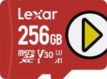 Lexar PLAY microSDXC UHS-I-kort, 256 GB, Klasse 10, UHS-I, 150 MB/s, Klasse 3 (U3), V30