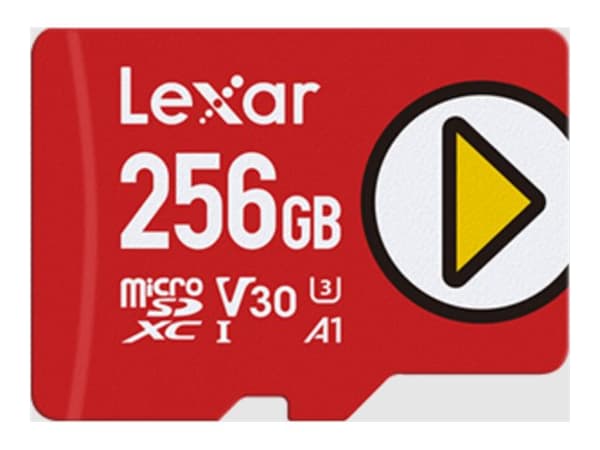 Lexar PLAY microSDXC UHS-I-kort, 256 GB, Klasse 10, UHS-I, 150 MB/s, Klasse 3 (U3), V30