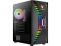 Miniatyrbild 3 av 5: AeroCool Cronus-G-BK-v1 - Tempered Glass Edition - mid tower - micro ATX - genomskinlig sidopanel (härdat glas) - ingen strömförsörjning (ATX) - svar