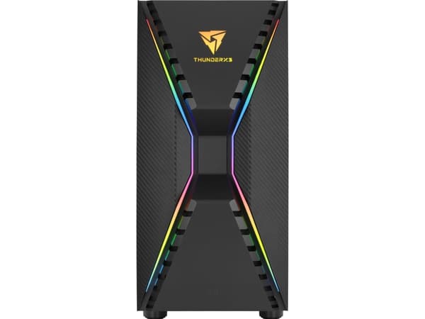 AeroCool Cronus-G-BK-v1 - Tempered Glass Edition - mid tower - micro ATX - genomskinlig sidopanel (härdat glas) - ingen strömförsörjning (ATX) - svar