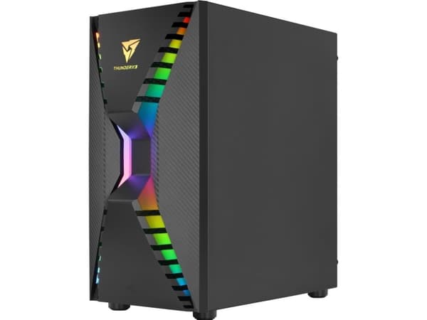 AeroCool Cronus-G-BK-v1 - Tempered Glass Edition - mid tower - micro ATX - genomskinlig sidopanel (härdat glas) - ingen strömförsörjning (ATX) - svar