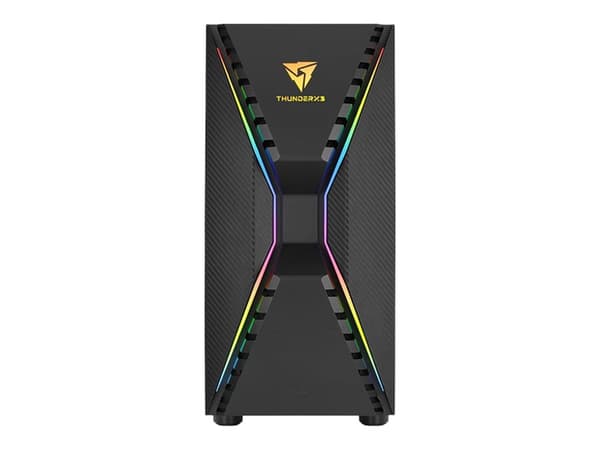AeroCool Cronus-G-BK-v1 - Tempered Glass Edition - mid tower - micro ATX - genomskinlig sidopanel (härdat glas) - ingen strömförsörjning (ATX) - svar Svart