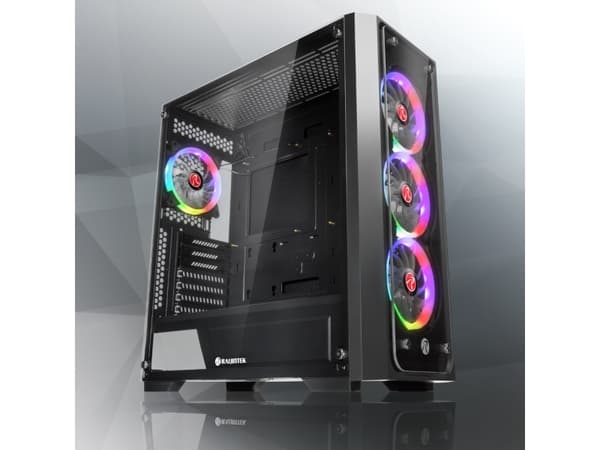 RAIJINTEK PONOS TG4, Skrivbord, PC, Svart, ATX, EATX, EEB, micro ATX, Mini-ITX, SPCC, Spela
