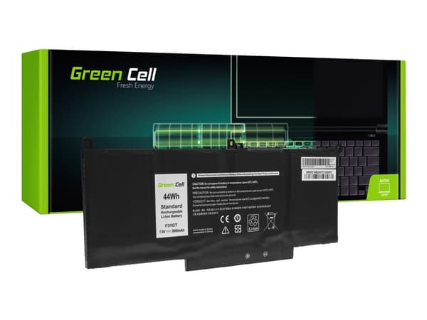 Green Cell - Batteri til bærbar PC (tilsvarer: Dell F3YGT) - litiumpolymer - 5800 mAh - 44 Wh - svart - for Dell Latitude 7280, 7290, 7380, 7390, 748