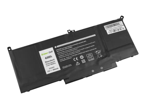 Green Cell - Batteri til bærbar PC (tilsvarer: Dell F3YGT) - litiumpolymer - 5800 mAh - 44 Wh - svart - for Dell Latitude 7280, 7290, 7380, 7390, 748