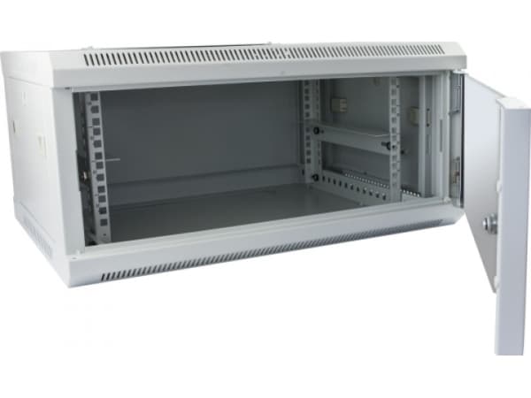 ALLNET ALL-SMC6606GRAU, Veggmonterbar hylle, 6U, 50 kg, Nøkkellås, 18 kg, Grå