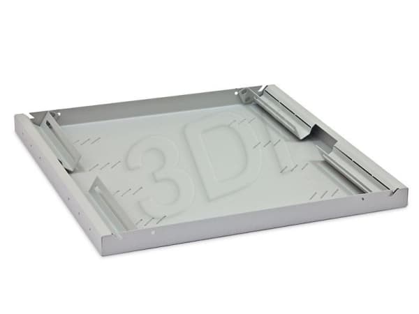 Triton 19" shelf 1U 650mm 80kg plastic black, Svart, 80 kg, 1U