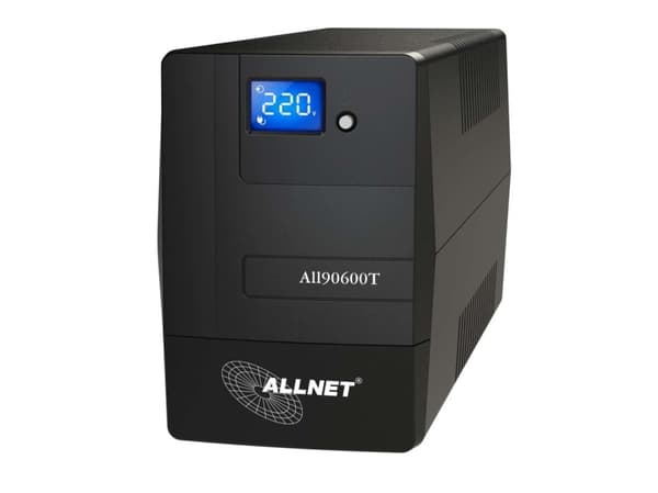 ALLNET ALL90600T, Linje-Interactive, 0,6 kVA, 360 W, 162 V, 290 V, 50/60 Hz Sort