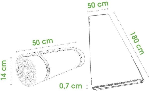 Spokey DRIFTER - Liggeunderlag; 180x50 cm - 835216