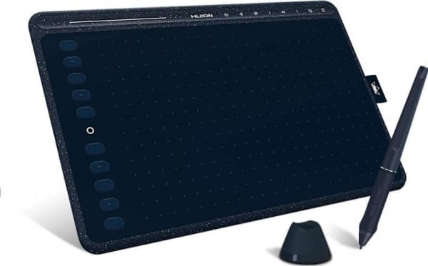 HUION HS611 Blue, Koblet med ledninger (ikke trådløs), 5080 Ipi, 258,4 x 161,5 mm, USB, 1 cm, Blå