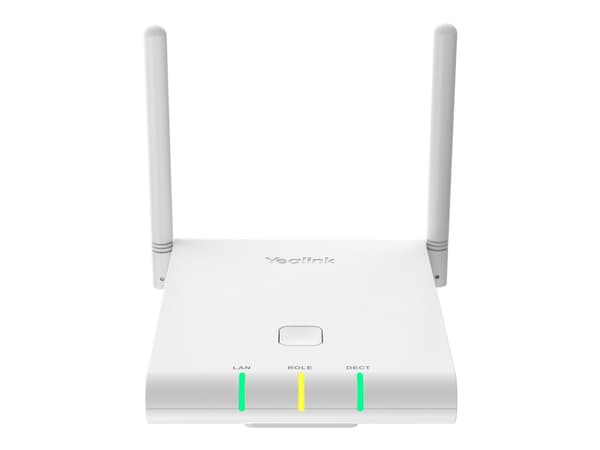 Yealink W90B - Trådløs telefonbasestasjon / VoIP telefonbasestasjon med anrops-ID - DECT\GAP - treveis anropskapasitet - SIP, SIP v2 - multilinjedrif