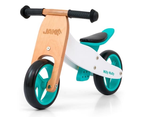 Milly Mally Jake Classic Mint 2in1, 1,5 År, 3 hjul, Trä, Mintfärgad, Vit, Trä