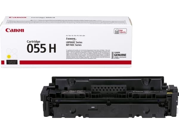 Canon 055 H - Høy ytelse - gul - original - tonerpatron - for imageCLASS LBP664; i-SENSYS LBP663, LBP664, MF742, MF744, MF746; Satera LBP662