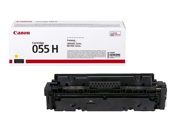 Canon 055 H - Høy ytelse - gul - original - tonerpatron - for imageCLASS LBP664; i-SENSYS LBP663, LBP664, MF742, MF744, MF746; Satera LBP662