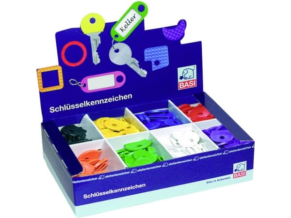 Basi nyckelklämma 8540-9000 8-färgad 200 st 1 set