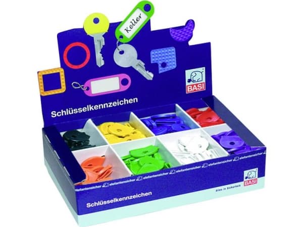 Basi nyckelklämma 8540-9000 8-färgad 200 st 1 set