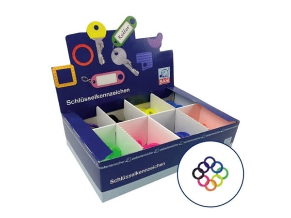 Basi nyckelklämma 8520-9010 8-färgad 200 st 1 set
