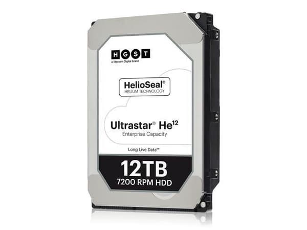 WD Ultrastar HE12 HUH72121212ALE600 - Hårddisk - 12 TB - intern - 3,5" - SATA 6Gb/s - 7200 rpm - buffert: 256 MB