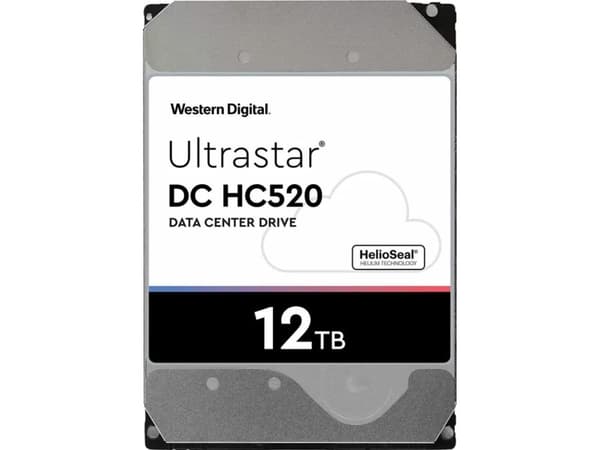 WD Ultrastar HE12 HUH72121212ALE600 - Hårddisk - 12 TB - intern - 3,5" - SATA 6Gb/s - 7200 rpm - buffert: 256 MB