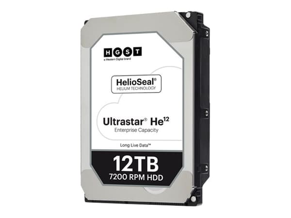 WD Ultrastar HE12 HUH72121212ALE600 - Hårddisk - 12 TB - intern - 3,5" - SATA 6Gb/s - 7200 rpm - buffert: 256 MB